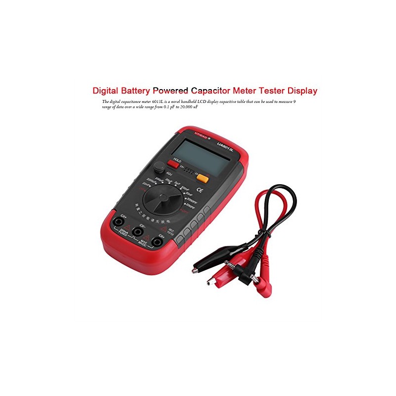 Medidor de Capacitancia Condensador de Capacitancia con Pilas Digital Tester