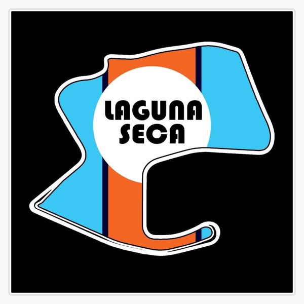 Laguna Seca Window Water Bottle Bumper Sticker Decal 5"