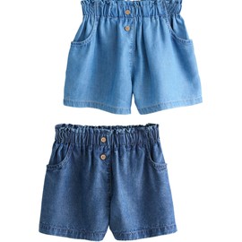 NEXT 2 Pack Shorts, Blue Denim, 5 - 6 years