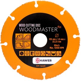 Hawer Woodmaster Plus Wood Cutting Disc for Angle Grinder, 125 mm Wood Cutting Disc