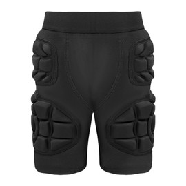 Topeter Youth Football Girdle with Hip and Thigh Pads, Protective Padded Compression Shorts with Cup Pocket M