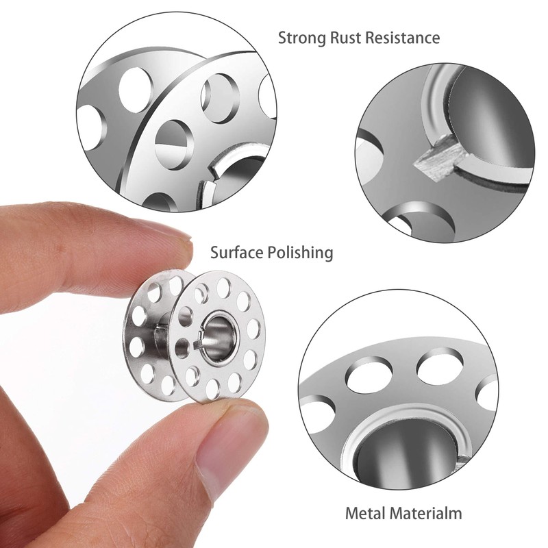 Jidyllic Sewing Machine Bobbins,36 Pcs Universal Metal Bobbins Sewing Machine