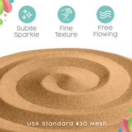 Sandsational Sparkle Golden Unity Sand, 1 LB (16 oz), Warm Beige Colored Sand for Weddings, Vase Filler, Home Decor, Crafts, Terrariums, and More