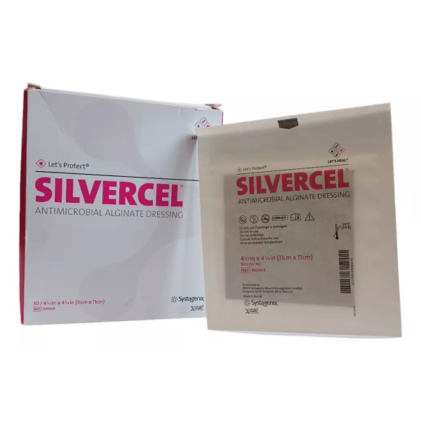 Systagenix Silvercel Apósito Alginato Antimicrobiano 11x11cm 1 Pza
