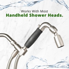 High Sierra® - Solid Metal Standard Handheld Shower Holder. Polished Chrome Finish