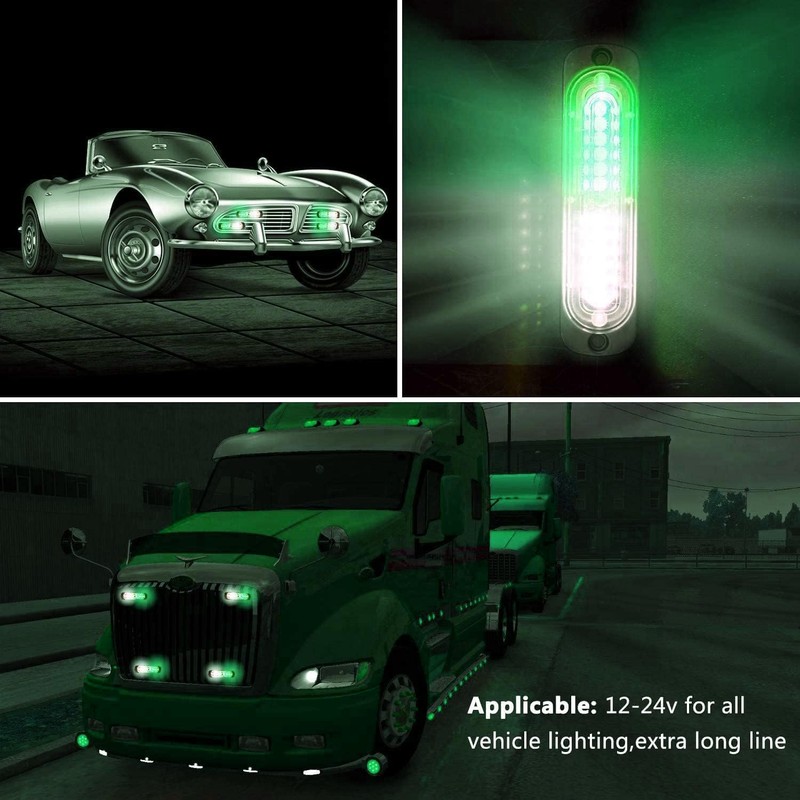 EASE2U E Led Warning Lights, 4pcs Emergency Warning Caution Hazard