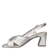 Easy Street Women's Lucie Heeled Sandal, Silver, 8 Wide