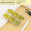 Resin Rhinestones for Crafting, 1 Box Lemon Yellow Multi Sizes