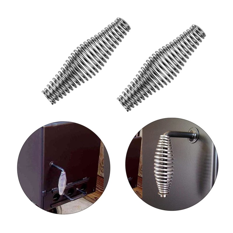 2PCS BBQ Spring Handle Stainless Steel Cool Touch Stove Heavy
