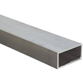 OnlineMetals 6063 Aluminum Rectangular Tubing, T52 Temper, ASTM B221, 2" x 6", 0.125" Wall, 12" Length