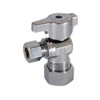 Legend Valve 114-604NL 1/4 Turn Chrome Brass Angle Stop Valve, No Lead, 2.4"x3"x1"