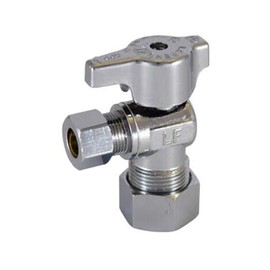 Legend Valve 114-604NL 1/4 Turn Chrome Brass Angle Stop Valve, No Lead, 2.4"x3"x1"