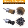 SHITIME 3 Inch Knotted Wire Cup Brush Set, 4PCS Wire
