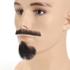WZAHNNGX Fake Mustache Realistic Beard 100% Human Hair Full Hand