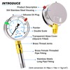 MEANLIN MEASURE 0~200Psi Heater Heavy Liquid Filled Pressure Gauge 1/4"
