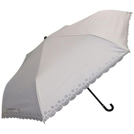 アテイン 折晴雨兼用ミニ 無地・ヒートカット ベージュ 55cm 6622