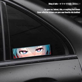 Miku CAR Stickers Anime Vinyl Sticker for car for latop mika car Decal Miku Stickers for car (Eye)