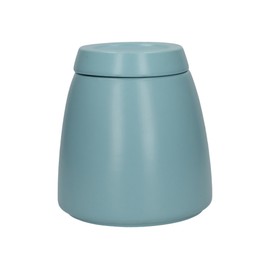 La Cafetière Barcelona Ceramic Sugar / Coffee / Tea Canister with Lid, 12.7 x 12.7 x 13.6 cm (5" x 5" x 5.5") - Retro Blue