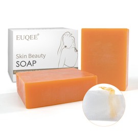 Kojic Acid Papain Soap Bar with Turmeric, Papain, Sorbitol, Glycerin, Skin Beauty Soap for Face & Body For All Skin Types - 5 oz x 2 Counts