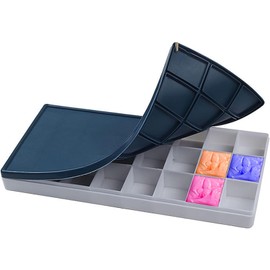 24 Wells Airtight Paint Palette Box - Professional Stay Wet Artist Palette for Watercolor Gouache Acrylic Oil Paint, Non-Spill Leak Proof Design, Ideal for Travel & Studio Use