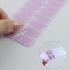 JMEOWIO Gel Nail Stickers Glitter Purple Semi Cured Gel Nail