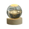 80mm Crystal Solar System Planet Globe, 3D Laser Engraved Sun