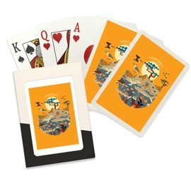 Lantern Press Monterey California, Marine Animals, Geometric, (52 Playing Cards, Poker Size Card Deck with Jokers)