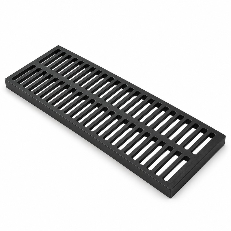 20 Inch Polymer Resin Trench Drain Grate, 7.87 Inch Wide