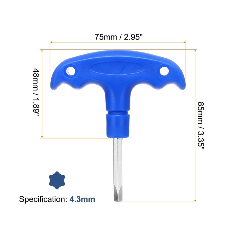 sourcing map 2pcs Golf Spike Wrench Tool 4.3mm Golf Torque