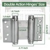 AnvFlik 4pcs 3in Double Action Spring Hinges, Self Closing Door