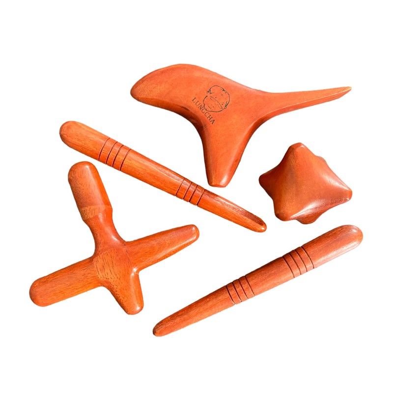LUNGCHA 5 pcs. Massager Stick Tool Kits with Usage Guide
