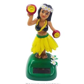 Rosojodg Solar Powered Hula Girl Dancing Figures Decoration Swinging Hawaiian Girl Doll Solar Dancing Figurines, Car Dashboard Ornaments for Car Interior Home Party Decor