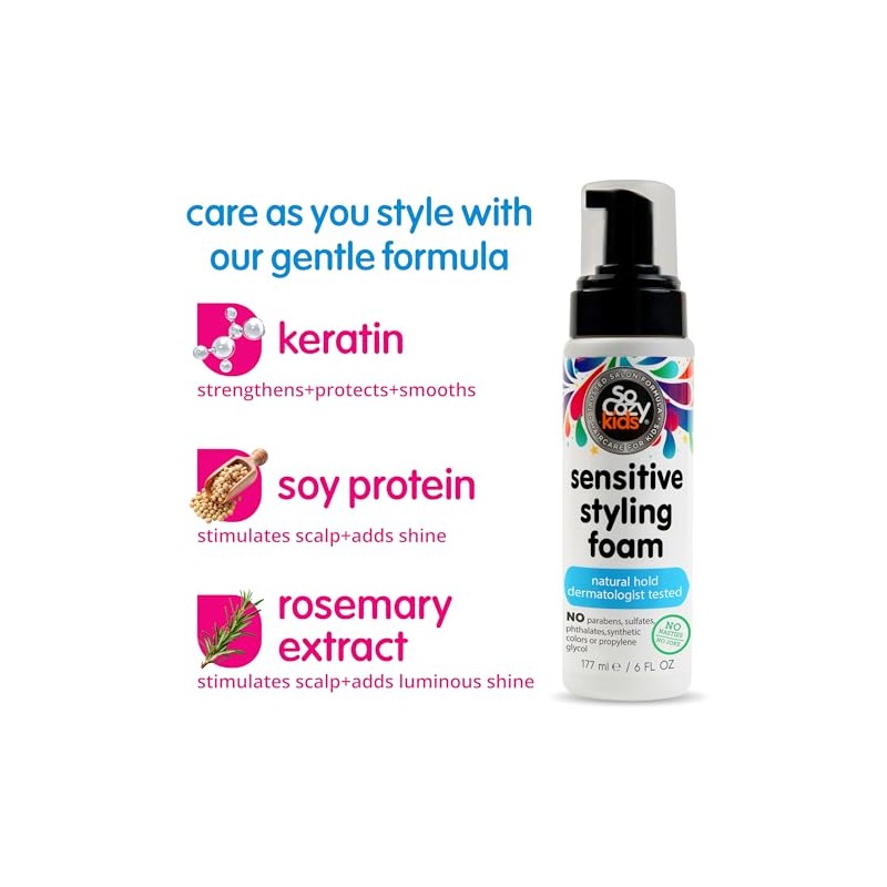 SoCozy Espuma de estilo sensible para el cabello de los