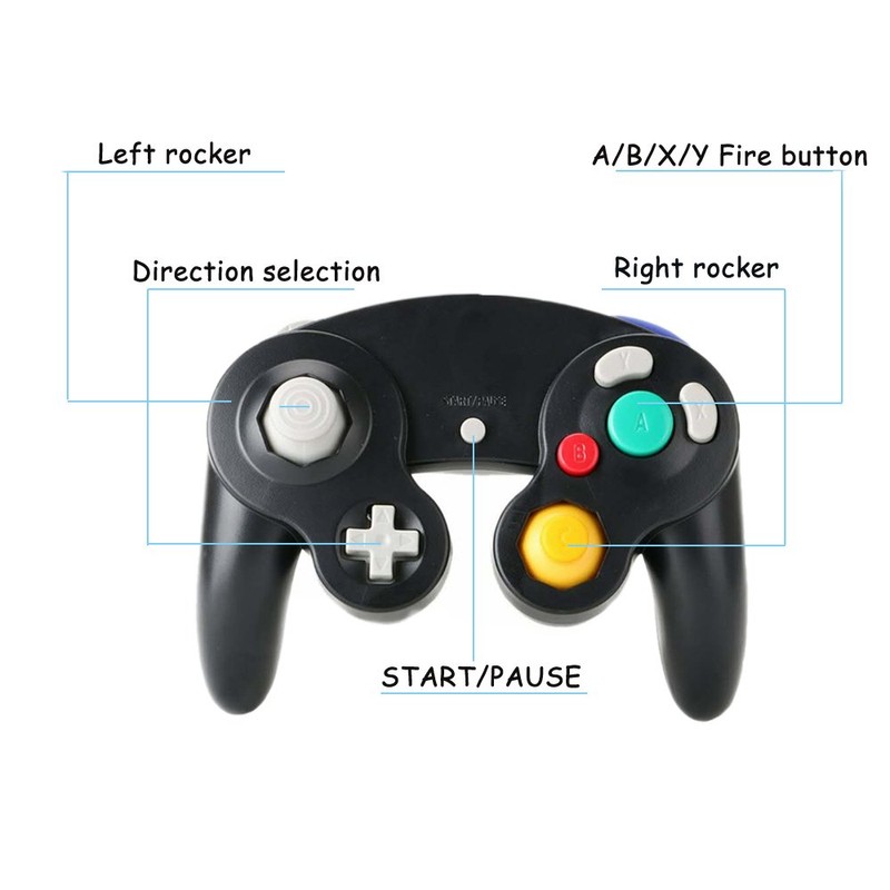 Gamecube Controller, Reiso 2 Pack Classic NGC Wired Controller for