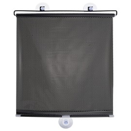 Hemoton Blackout Roller Blinds with Suction Cups 49.21X15.74In Nail-Free Window Shade for Privacy Light Control Sun Blocking in Kitchen Bedroom Living Room