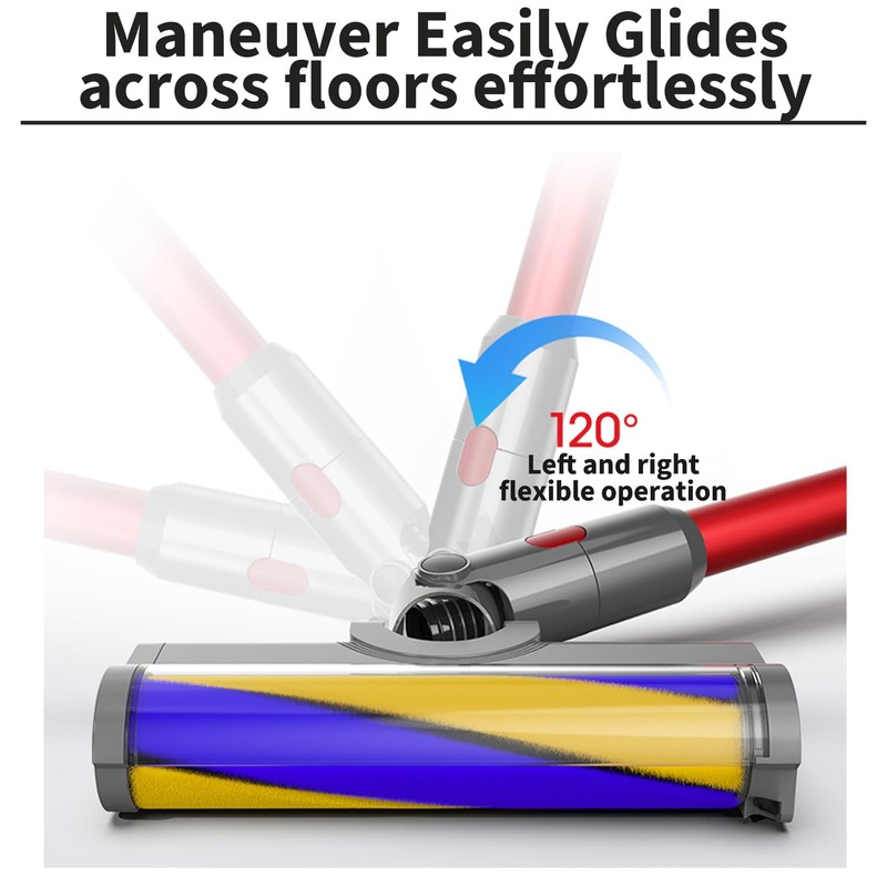 Unikstone LED Soft Roller Clean Head Compatible with Dyson V7