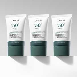Anua [2+1] Anua Houttuynia Cordata Silky Moisture Sun Cream SPF50+ PA++++ 50ml, 3 units / [2+1] 아누아 어성초 실키 모이스처 선크림 SPF50+ PA++++ 50ml, 3개
