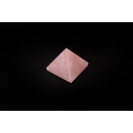 L PEDRA & CRYSTAL Gemstone Pyramid – Decorative Crystal Stone for Desk, Meditation Space, or Shelf Display | Handcrafted Polished Gem Pyramid for Home Decor | 3x3x3 Cm (Rose Quartz Pyramid)