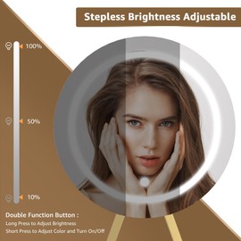 KAI-ROAD White and Gold Makeup Vanity Desk with Mirror and Lights Big Vanitys Set with Chair, Drawers and Power Outlet, Dressing Table Vanities for Girls Bedroom 47“