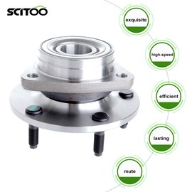 SCITOO Compatible with New Front Wheel Hubs Bearings Pair Set of 2 fits 1994-1999 Dodge Ram 1500 4WD 4x4 515006 X 2
