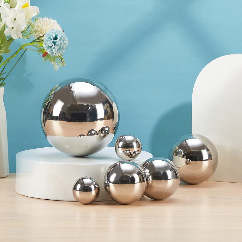 Opexscal Stainless Steel Decorative Balls, Shiny Decorative Orbs for Centerpiece