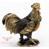 Solid Brass Amber Figurine of bird Golden Rooster IronWork