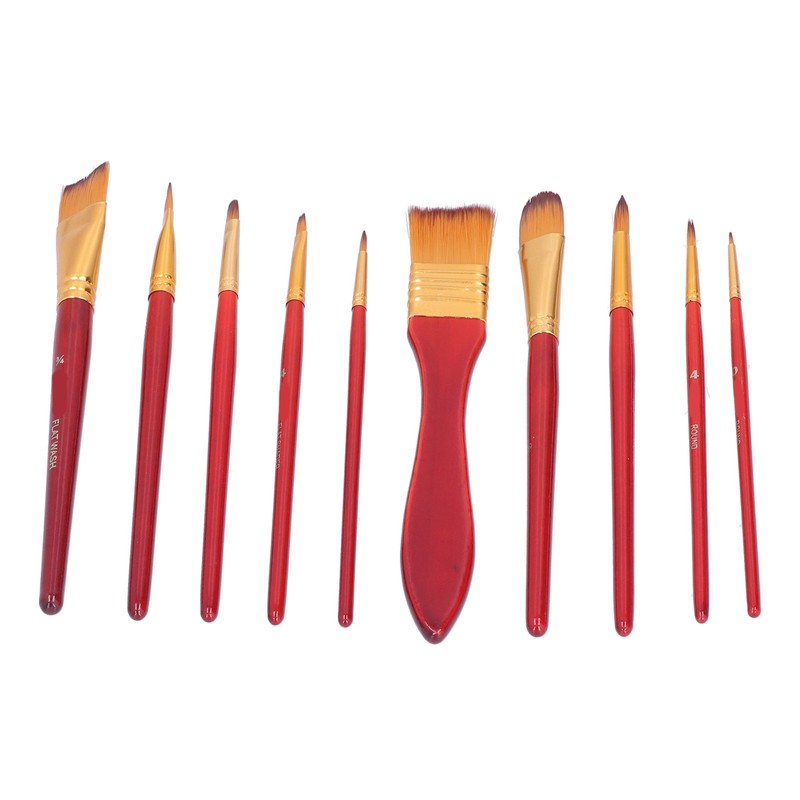11Pcs Acrylic Paint Brushes Seamless Interface Strong Water Absorption Smoothly