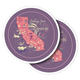 Vinyl-Aufkleber, rund, 10 cm, Kalifornien, USA, Amerika, Reisestaaten für Laptops, Tablets, Gepäck, Scrapbooking, Kühlschränke #58853