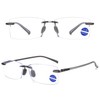 ABETOS Rimless Reading Glasses Blue Light Blocking Eyeglasses Men Women