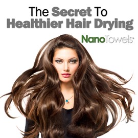 Nano Towels Hair Drying Wrap Twisty Towel | Designed For Drying Fine, Delicate, Thinning, Curly and Frizzy Hair | Replaces Hair Dryers, Cotton Bath Towels & Microfiber Cloth. One Size Fits All 1-Wrap