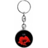 Toff London Red Poppy Flower Keyring