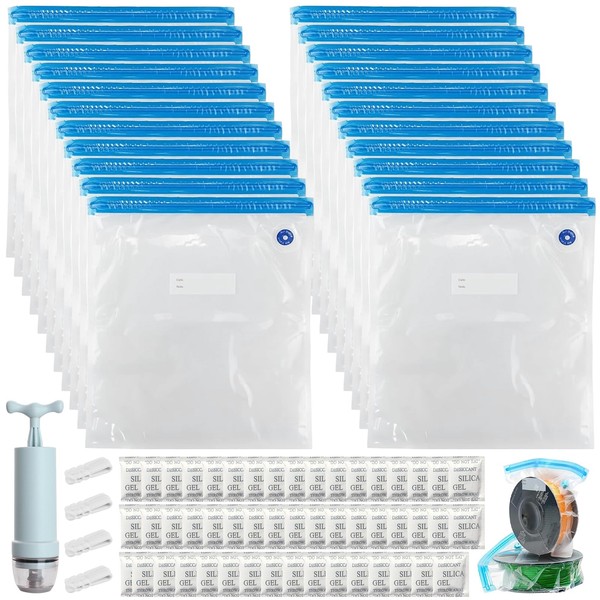 NINGYER Pack of 22 Vacuum Filament, Filament Bags with 50