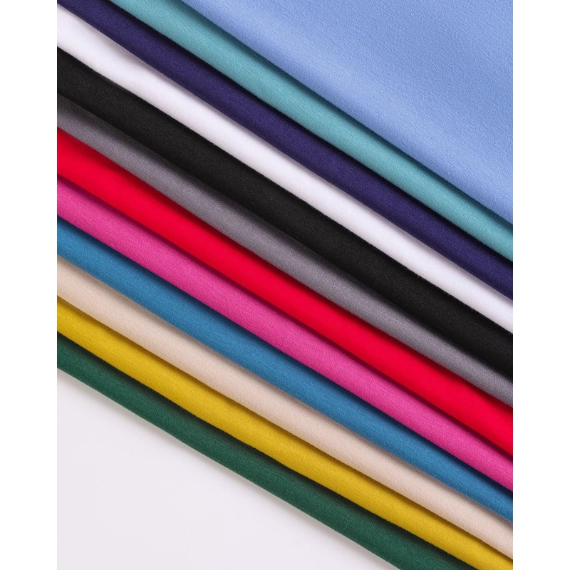 ELFIN T-Shirt Damen Rundhals Kurzarm Sommer Shirt Lässig Basic Tee