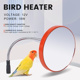 Bird Cage Heater, Birds Warmer to Cuddle for Parrots for Cage Bird Heating 18 W Pet Bird Heating Plate for Cockatiels Parrots Conure Finches Parakeets